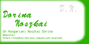 dorina noszkai business card